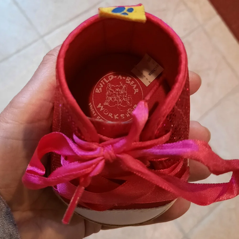 Build a Bear brown plush Koala pink sneakers